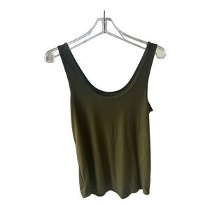 No Boundaries Olive Green Scoop Neck Tank Top